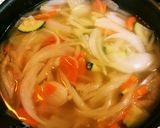 サムライ特製コーン入り野菜冷製スープ❤作り方1写真