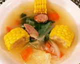 サムライ特製コーン入り野菜冷製スープ❤作り方3写真