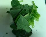ほうれん草のオクラの味噌汁作り方1写真