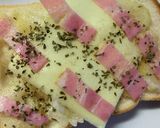 黒酢セロリ×ベーコンのバジルトースト作り方5写真