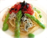 しらすバジルとトマトソルベの冷製パスタ作り方7写真