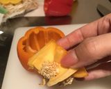 【道具不要】パプリカ、ピーマンの種取り作り方5写真