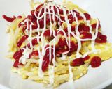 卵ともやしとチーズの炒め物＠油使わない作り方4写真