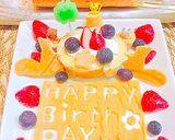 誕生日ロールケーキのデザートプレート作り方2写真
