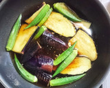 簡単美味！茄子とおくらの煮浸し♥作り方5写真