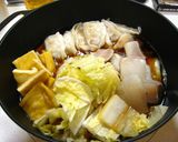 お子様もOK☆卵と餃子入りキムチ鍋作り方5写真
