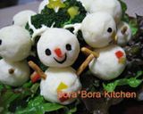 簡単クリスマスメニュ～雪だるまサラダ♪作り方7写真