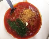 トマト&バジルとチーズソースの冷製パスタ作り方1写真