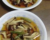 隠元・椎茸・シメジ・なめこを、さっと煮て作り方4写真