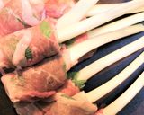 酒つまに☆エシャレットの大葉肉巻き作り方6写真