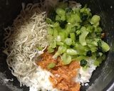 野沢菜・ちりめんじゃこ・梅の混ぜご飯作り方1写真