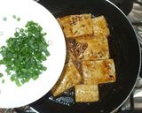 豆腐ステーキ♪簡単にんにく甘辛味作り方7写真