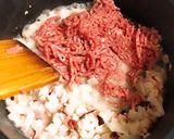 タコとひき肉のラグーソースパスタ作り方2写真
