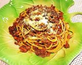 タコとひき肉のラグーソースパスタ作り方7写真