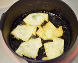 大葉とのりとチーズの揚げワンタン♪作り方3写真