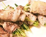 免疫力アップ！オクラと豆苗の豚肉巻き作り方3写真