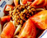 納豆トマトうどん作り方3写真