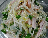 簡単すぎ！＊もやしニラハムの塩和え＊作り方4写真