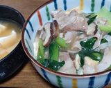 豚バラ小松菜のっけ丼作り方7写真