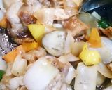 ｶﾘｶﾘ豚肉と夏野菜の甘酢炒め～✴作り方4写真