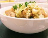 鶏もも肉とキャベツの大蒜ポン酢炒め☜作り方5写真