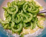 ゴーヤと豆腐De♪トロふわのお好み焼き♥作り方3写真