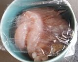 電子レンジでしっとり★鶏ささみの酒蒸し作り方3写真