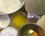 中力粉で作る！たっぷりメロンケーキ♪作り方1写真