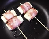 簡単にんにく醤油の豆腐ベーコン串♡作り方3写真