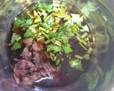 夏味♡アンチョビソースの簡単サラダうどん作り方2写真