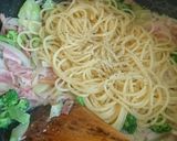 ベーコンとブロッコリーのクリームパスタ❤作り方9写真