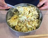 まいたけとれんこんのお好み焼作り方3写真