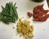 モロッコインゲンと夏野菜のバジルパスタ作り方3写真