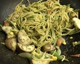 モロッコインゲンと夏野菜のバジルパスタ作り方7写真