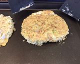 まいたけとれんこんのお好み焼作り方5写真