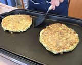 まいたけとれんこんのお好み焼作り方9写真