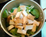 簡単　しろ菜と卵の厚揚げ煮作り方4写真