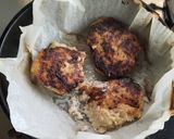 鶏モモ肉と舞茸の落とし焼き作り方5写真