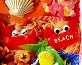 塩焼きそばと唐揚げ♪カニさん夏弁当作り方2写真