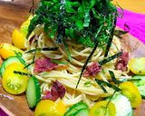 簡単！梅しそツナの冷製パスタ作り方3写真