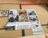 新聞紙でカステラの型を作る方法作り方8写真