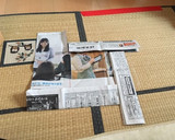 新聞紙でカステラの型を作る方法作り方10写真
