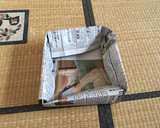 新聞紙でカステラの型を作る方法作り方15写真