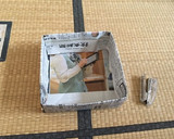 新聞紙でカステラの型を作る方法作り方17写真