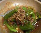 牛肉とシシトウの麻婆（マーボー）炒め作り方8写真