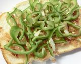 ピーマン×おかかのspicyトースト作り方3写真