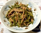いんげんとささみ　味噌・柚子・マヨ和え作り方4写真