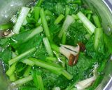小松菜とエリンギの味噌煮♪お味噌汁風作り方3写真
