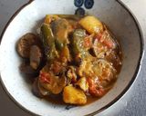 夏野菜とポークのタンドリーカレーパスタ作り方5写真