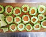 ゴーヤの肉詰め（はさみ揚げ）作り方1写真